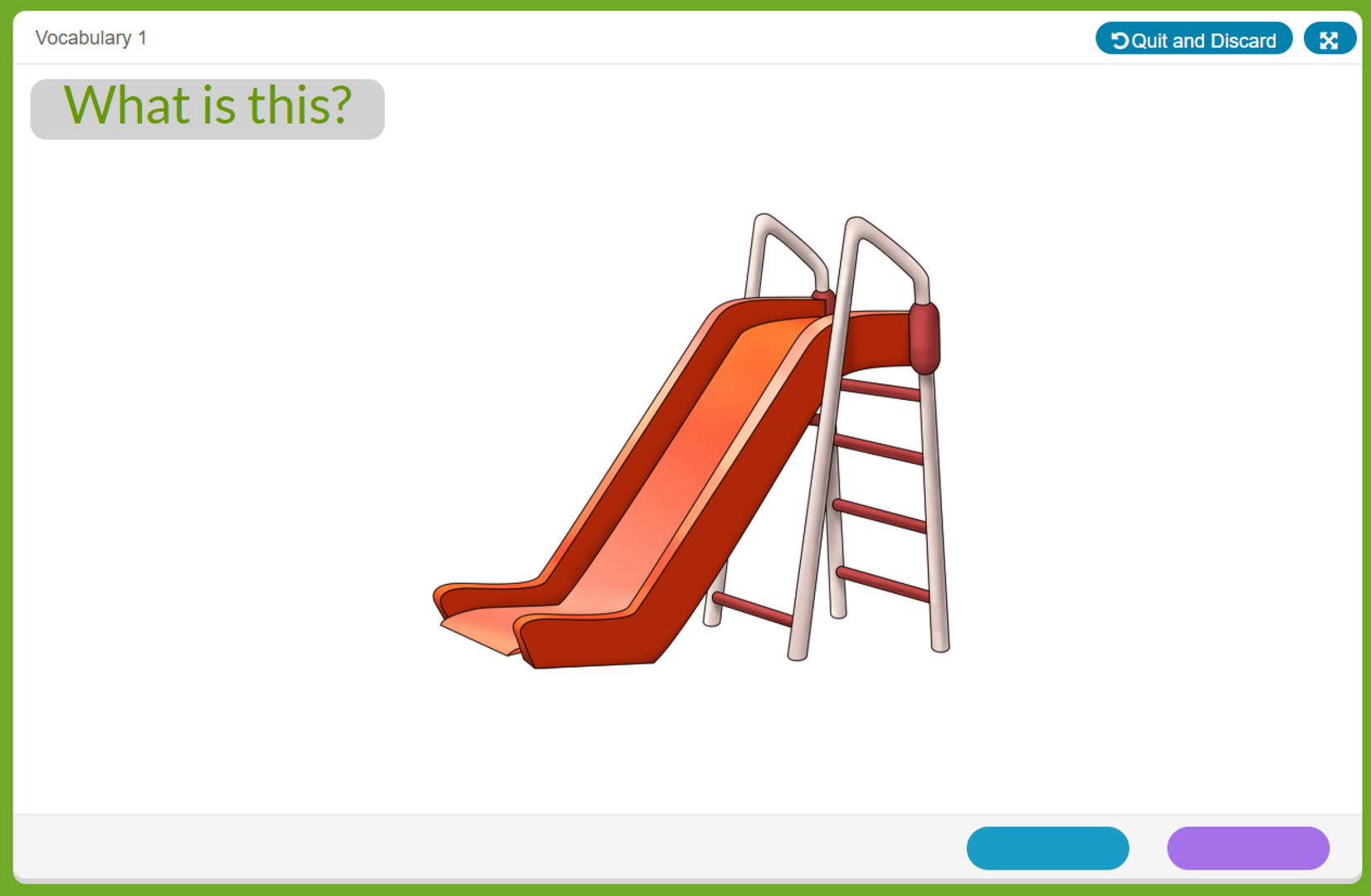 KPM vocabulary sample item